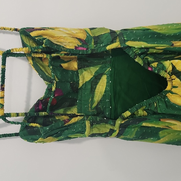 FARM Rio green banana aquarela midi dress - Picture 7 of 9